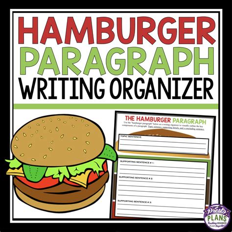 paragraph writing hamburger method prestoplannerscom