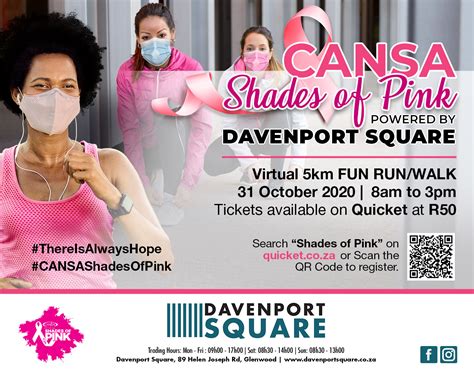 cansa shades of pink powered by davenport square 31 oct