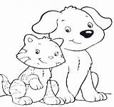 Coloring Pages Cat Dog Cats Dogs Printable Grumpy Print Colouring Drawing Kids Lab Chocolate Color Webkinz Dwarf Getcolorings Labrador Getdrawings sketch template