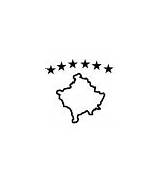 Umriss Kosovo Aufkleber Sternen Wappen sketch template
