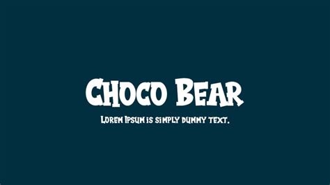 choco bear font    desktop webfont
