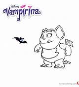 Vampirina Coloring Pages Gregoria Bat Printable Marvelous Albanysinsanity sketch template