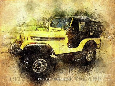 jeep cj renegade classic car drawing  drawspots illustrations
