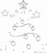 Christmas Tree Dot Connect Dots Printable sketch template