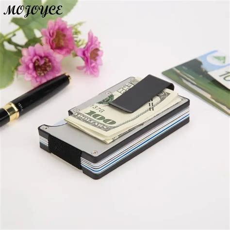 stainless steel metal credit card clips wallet male money clip cash