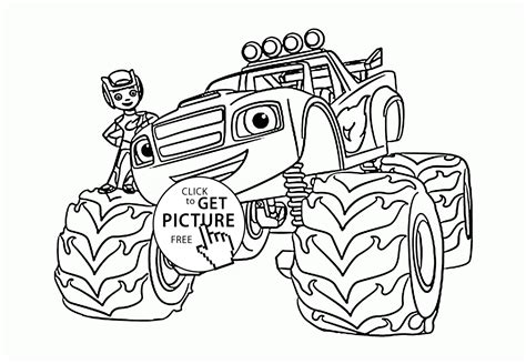 blaze monster truck  boy coloring page  kids transportation