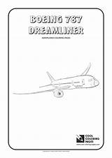 Coloring Boeing Dreamliner Pages Cool Aeroplanes Print sketch template