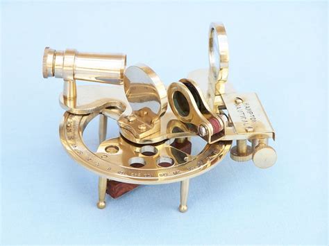 buy brass round sextant with rosewood box 4in nautical decor