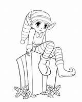 Elf Shelf Pages Coloring Printable Christmas Color Elves Getcolorings Getdrawings Colorings Print sketch template