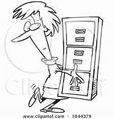 Cabinet Filing Cartoon  Carrying Businesswoman Clip Illustration Royalty Rf Drawing Toonaday Getdrawings Regarding Notes sketch template