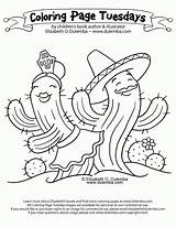 Coloring Mayo Cinco Pages Dancing Printables Childrens Dulemba Print Cacti Tuesday Popular Dia Coloringhome sketch template