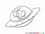 Flying Saucer Pages Colouring Coloring Printable Getcolorings sketch template