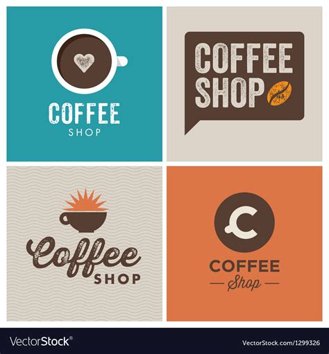 logo coffee shop royalty free vector image vectorstock