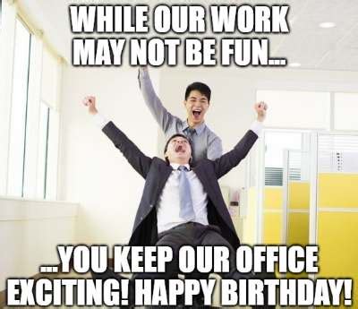 funny birthday wishes  office workers coworkers  employees