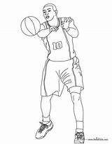 Basketball Hellokids Bola Jogador Passing Basquete Esportes sketch template