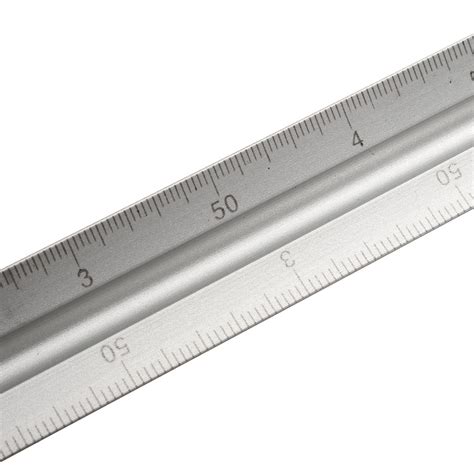 cm aluminium tri scale metal ruler architect engineers