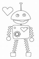 Coloring Valentines Valentine Pages Kids Robot Body Elementary Parts Preschool Printable Students Sheets Print Activities Boy Color Mushy Non Crafts sketch template
