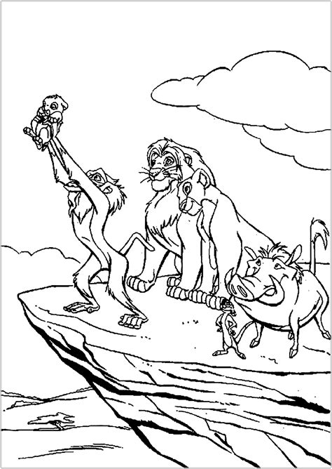 wildebeest lion king drawing sketch coloring page