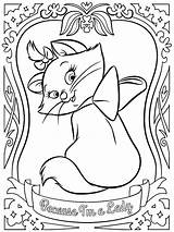 Aristocats Marie Coloring Colouring Pages Disney sketch template