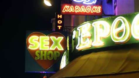 paris france autumn 2015 sex shop in paris night france shot in 4k ultra high