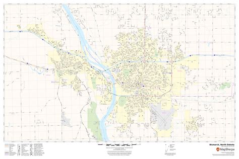 bismarck map north dakota