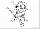 Christmas Marshall Sheets Cartoonbucket Getcolorings Coloringpagesonly Patrulha Natal Pata Clipartmag sketch template