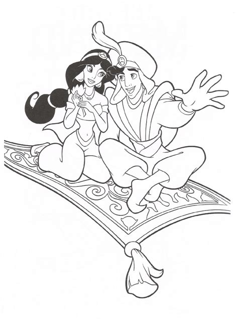beautiful disney jasmine coloring pages  coloring