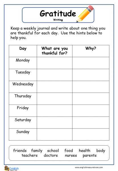 printable gratitude activities worksheets