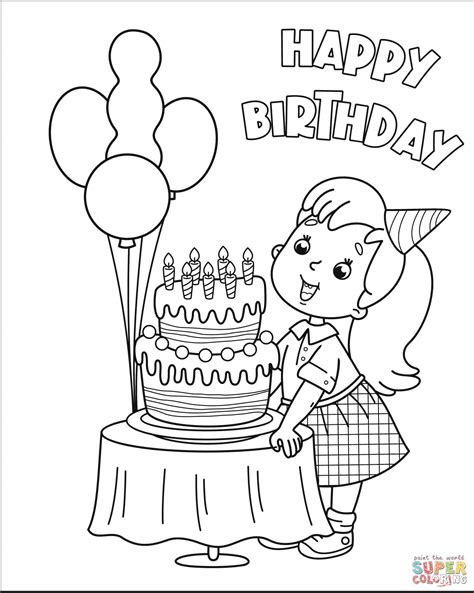 ideas  coloring coloring pages happy birthday