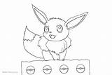 Coloring Pages Eevee Pokemon Printable Adults Kids Template sketch template