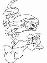 Hound Fox Coloring Pages Printable Kids sketch template