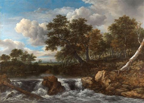 jacob van ruisdael landscape  waterfall painting reproductions save    shipping