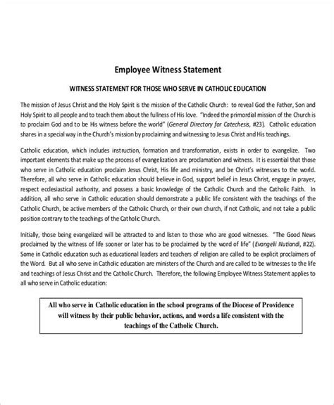 witness statement  examples format  examples