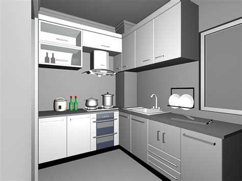 shaped kitchen design  model dsmax files   modeling   cadnav