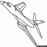 Coloring Bomber Pages Airplane Lancer Color Drawing Plane Supersonic Strategic Thecolor B1 Pattern Patterns Cake sketch template