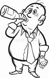 Alcohol Coloring Pages Drinking Drawing Cartoon Whiteboard Illustration Template Sketch Pic Drunk Bottle Line sketch template