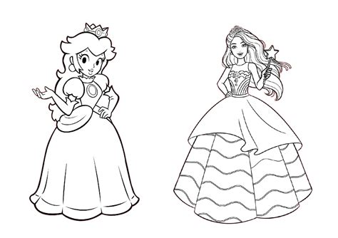 coloring pages princess coloring pages  print printable peach