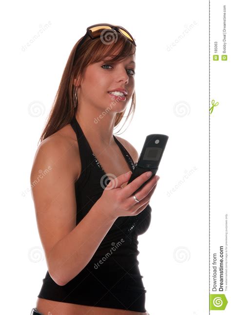Woman On Cell Phone 3 Stock Image Image Of Hottie Women 185063