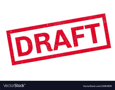 draft rubber stamp royalty free vector image vectorstock