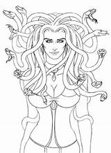 Medusa Mythology Goddesses sketch template