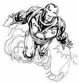 Iron Coloring Man Pages Printable Kids sketch template