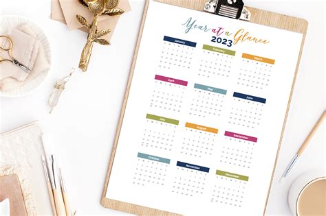 glance desk calendar printable template calendar