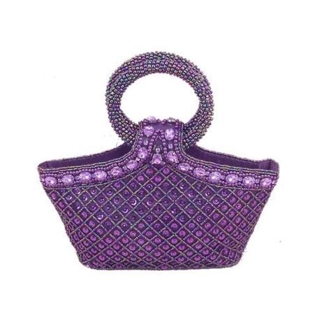 purple beaded handbag purple bags evening handbag purple