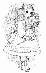 Coloring Takahashi Pages Vintage Cute ぬり絵 Anime Books Book Jp Makoto 塗り絵 かわいい Girl 印刷 Choose Board Ne Goo Manga sketch template