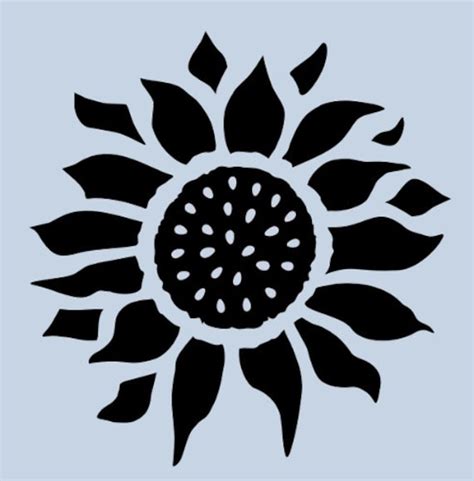 items similar  sunflower stencil flower stencils template flowers