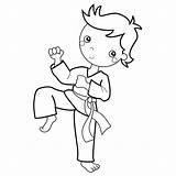Karate Colorear Judo Haciendo Niño Taekwondo Bogg Straccia Marisa Sellos Personnage sketch template