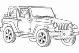 4x4 Coloriage Imprimer Dessin Coloring Jeep Colorier Dessiner Pages Drawing Printable Transportation Wrangler Drawings Draw sketch template
