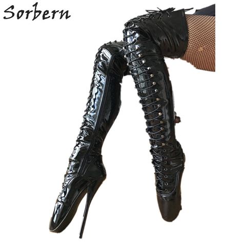 sorbern custom leg size sexy fetish boots high heels corset dominatrix
