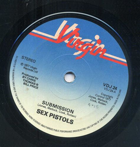 the sex pistols submission 1 sided 45rpm