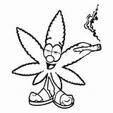 Smoking Leaf Marijuana Weed Stoner Blunt Joint Cannabis Bud sketch template